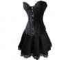 NWT-M -Renaissance Goth Fitted Corset Bodice,Tank top-Suede like , beige