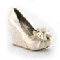 New-Wedding Bridal Prom Ivory Satin- Size- 3-6Long GLO