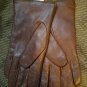 Men's Fownes Leather 100% Cashmere Lined Gloves*, SADDLE color, Small/Medium.
