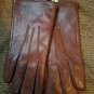 Men's Fownes Leather 100% Cashmere Lined Gloves*, SADDLE color, Small/Medium.