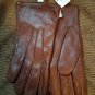 Men's Fownes Leather 100% Cashmere Lined Gloves*, SADDLE color, Small/Medium.