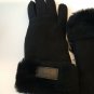 NWT UGG women's dyed black Classic Sheepskin Shearling fur Gloves S Small