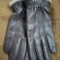 NWT Men's Fownes Leather 100% Cashmere Lined Gloves,Brown,S/M. Screen Touch