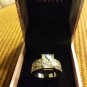 NIB PIERMONT JEWELS-ring size 9, SQUARE GEM silver color 3 rows of clear gems rg