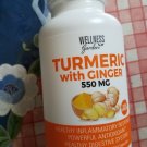 Wellness Garden Turmeric with Ginger 550mg 90 Capsules Exp 02/2026 New & Sealed