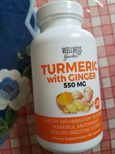 Wellness Garden Turmeric with Ginger 550mg 90 Capsules Exp 02/2026 New & Sealed