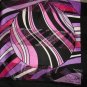 New Oscar de la renta 100% Silk Geometric Scarf 21"X21" Square Elegant Designer