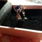 NIB  PIERMONT JEWELS-RING SIZE 5. BLUE GEM  silver color 4 little bluish green