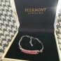 NIB PIERMONT JEWELS-B 1 Round adjustable chain Bracelet silver color in pink