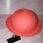 New with Tag H&M Bowler Roll-up Brim Fedora Hat 100% Wool peach tone Large Women