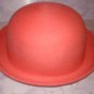 New with Tag H&M Bowler Roll-up Brim Fedora Hat 100% Wool peach tone Large Women