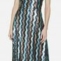 NWT-Walter Baker Isadora Zigzag-Sequin Midi Cocktail Dress Size 4 multi color .