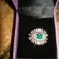 NIB-PIERMONT JEWELS-E Green Eye ring silver color ring  size 8