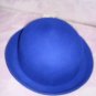 New & Tag H&M 100% Wool Blue Bowler Roll-up Brim Fedora Hat Sizes L/ M Womens