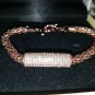 NIB PIERMONT JEWELS-B 1 Thick Round Bangles chain Bracelet golden color