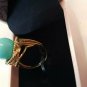 NIB PIERMONT JEWELS-RING SIZE 8. Turquoise color golden ring with diomend like
