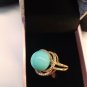 NIB PIERMONT JEWELS-RING SIZE 8. Turquoise color golden ring with diomend like