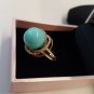 NIB PIERMONT JEWELS-RING SIZE 8. Turquoise color golden ring with diomend like