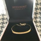 NIB PIERMONT JEWELS-B 1 adjustable Round Bangles Bracelet golden color zirconia