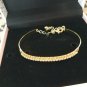 NIB PIERMONT JEWELS-B 1 adjustable Round Bangles Bracelet golden color zirconia