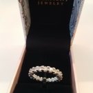 NIB PIERMONT JEWELS LADIES ETERNITY SILVER COLOR RING SIZE 8 BAND, 1 zircon rows