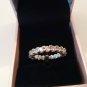 NIB PIERMONT JEWELS LADIES ETERNITY SILVER COLOR RING SIZE 8 BAND, 1 zircon rows