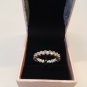 NIB PIERMONT JEWELS LADIES ETERNITY SILVER COLOR RING SIZE 8 BAND, 1 zircon rows