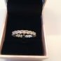 NIB PIERMONT JEWELS LADIES ETERNITY SILVER COLOR RING SIZE 8 BAND, 1 zircon rows