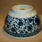 NWT Japanese Rice Soup Bowl 6"D Porcelain,  Floral Blue & White Made in Japan