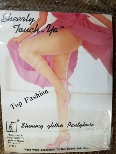 Sheerly Touch Ya  Shimmery Glitter Pantyhose, Fits 5&acirc;��-5&acirc;�� 10&acirc;��,Sealed, Lite Canary