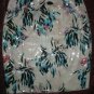 NWT H&M Tropical FLORAL SEQUIN, PENCIL MINI SKIRT US 8/ EUR 38 White green pink