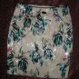 NWT H&M Tropical FLORAL SEQUIN, PENCIL MINI SKIRT US 8/ EUR 38 White green pink