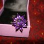 NIB  PIERMONT JEWELS-E RING SIZE 8 LAVENDER FLOWER CUBIC ZIRCONIA 8 CZ PETALS