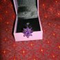 NIB  PIERMONT JEWELS-E RING SIZE 8 LAVENDER FLOWER CUBIC ZIRCONIA 8 CZ PETALS