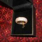 NIB PIERMONT JEWELS LADIES ETERNITY SILVER COLOR RING SIZE 9 BAND, 4 zircon rows