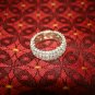 NIB PIERMONT JEWELS LADIES ETERNITY SILVER COLOR RING SIZE 9 BAND, 4 zircon rows