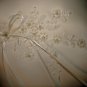 New Hana Bridal Collection 9.5"X 9.5" Ring Bearer Pillow Weddings,Bead Flower
