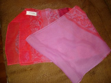 New Oscar de la renta 100% Silk seethru Scarf 11"X52"rectangulaElegant Designer