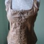 NWT-Size S -Renaissance Goth Fitted Corset Bodice,Tank top- dark beige(coffee)