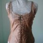NWT-Size S -Renaissance Goth Fitted Corset Bodice,Tank top- dark beige(coffee)