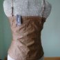 NWT-Size S -Renaissance Goth Fitted Corset Bodice,Tank top- dark beige(coffee)