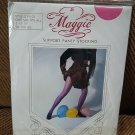 NEW-VINTAGE Maggie Magenta One Size Support sheer Pantyhose 90-160 LBS 5-5' 10"