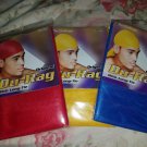New - Set of 3 Challenger Original Du-Rag with long-tie , yellow, red, blue