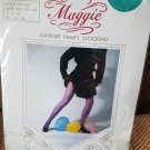 NEW- VINTAGE Maggie Green One Size Support sheer Pantyhose 90-160 LBS 5-5' 10"