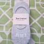 Juicy Couture 3 pairs NEW solid white,gray &black liners 80% Cotton shoe sz 4-10