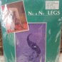 Nu & Nu LEGS sheer purple with FLOCK & RHINESTONE Pantyhose,ONE SIZE 100-165 LBS