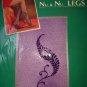 Nu & Nu LEGS sheer purple with FLOCK & RHINESTONE Pantyhose,ONE SIZE 100-165 LBS