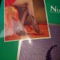 Nu & Nu LEGS sheer purple with FLOCK & RHINESTONE Pantyhose,ONE SIZE 100-165 LBS
