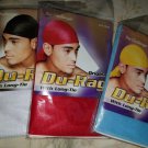 New - Set of 3 Challenger Original Du-Rag with long-tie, white, red, light blue.