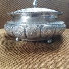 Antique/Vintage Persian Esfahan-Silver over copper, Nut Candy or Sugar Bowl